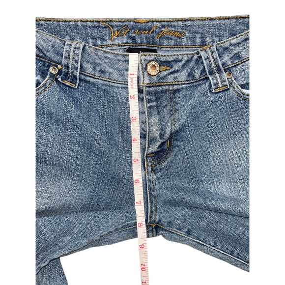 Wet Seal Vintage Y2K Low Waisted Flare Jeans Juniors Size 7 - Picture 5 of 10